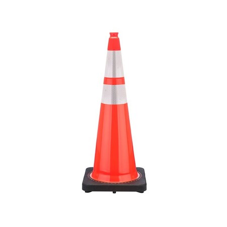 Jbc Traffic Cone, Premium PVC (Polyvinyl Chloride), 36" Height, 15 Lbs, Orange TC-36-15-3M64-OR
